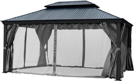 Jet-Line Pavillon Damaskus mit Hardtop in Grau, B/H/T: 300 x 365 x 195 cm - Bild 1