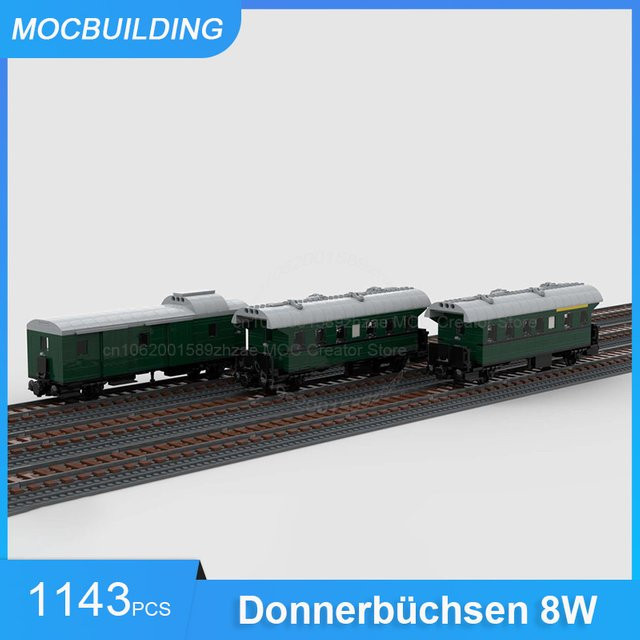 MOCBUILDING Donnerbüchsen 8W Zug, Bausteine, 1143 Teile - Bild 1