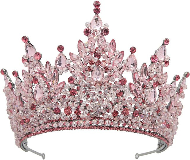 Wucifang Jewelry Hochzeitskrone, Messing, Rot, Zirkonia, Kristall, Damen - Bild 1