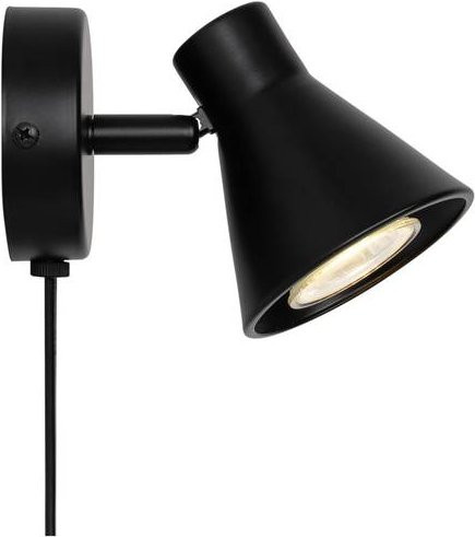 Nordlux Eik Wandleuchte GU10 Schwarz aus Metall mit verstellbarem Reflektor - Bild 1