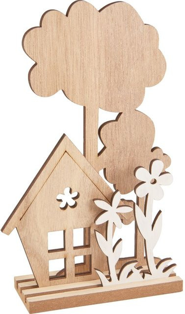 VBS Holz-Steckmotiv Haus im Grünen in Beige aus Sperrholz für Tabletop-Dekorationen - Bild 1