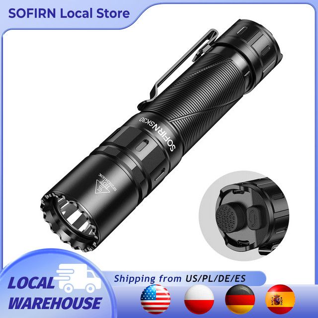 SOFIRN SK30 Taktische Taschenlampe mit hohem Lumen, 6000 K, USB-C, 21700 wiederaufladbar und zwei Endschaltern - Bild 1