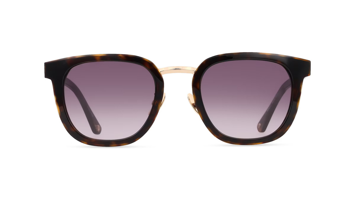 Police POISPLF19 Sonnenbrille, Vollrand, Panto, Metall, Unisex, Gold, Braun - Bild 1