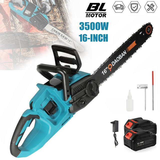 Makita 16-Zoll bürstenlose elektrische Kettensäge mit 3500 W, blau, kompatibel mit Makita LXT Akkus - Bild 1