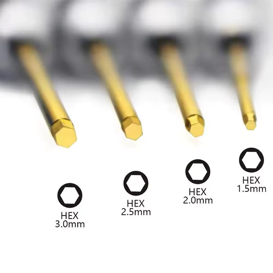 Ninth World Sechskant-Schraubendreher-Set für FPV Racing Drones und ferngesteuerte Autos, 1,5 mm, 2,0 mm, 2,5 mm und 3,0 mm - Bild 2