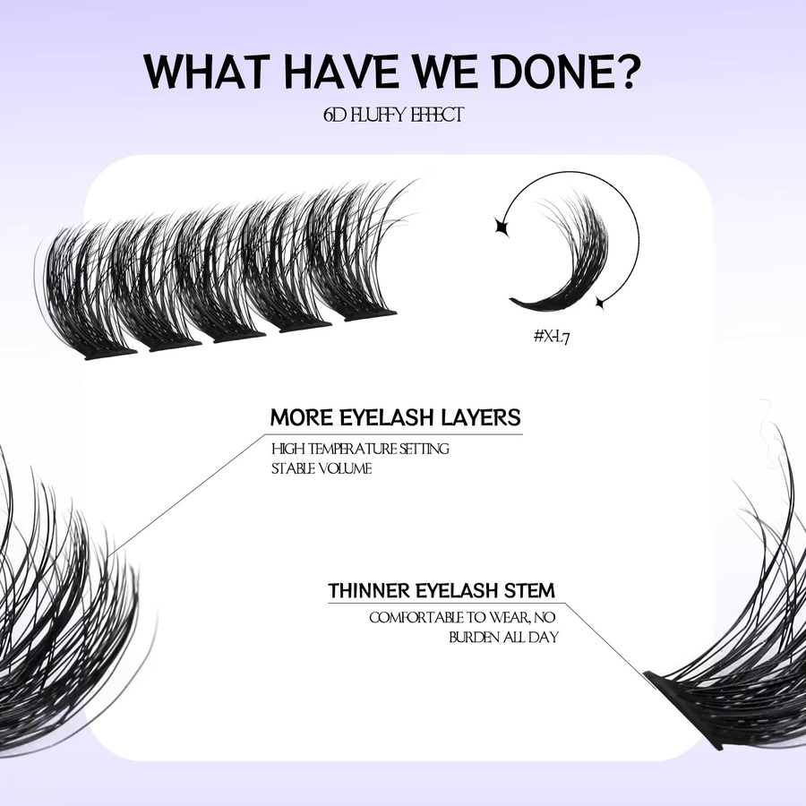 Lasvirey Lash Clusters DIY Wimpernverlängerung, künstliche Nerz-Wimpern - Bild 5