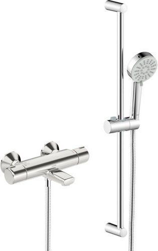 Hansa Duschsystem HANSAPICO mit Thermostat in Messing und Chrom mit 3 Strahlarten - Bild 1