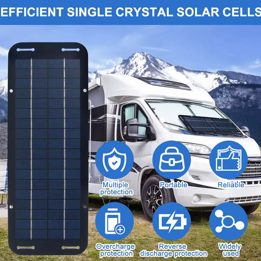 Tragbares 30W 12V Solar Panel Kit als wiederaufladbares Solar-Ladegerät für Caravan und Motorrad - Bild 4