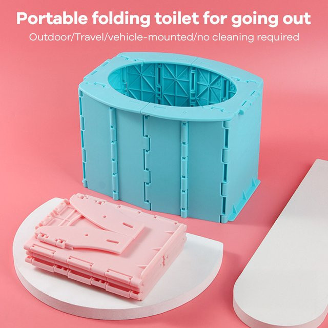 Faltbares Kinder-Reisetöpfchen als tragbare Autotoilette für Kleinkinder mit auslaufsicherem Design für Camping und Roadtrips - Bild 1