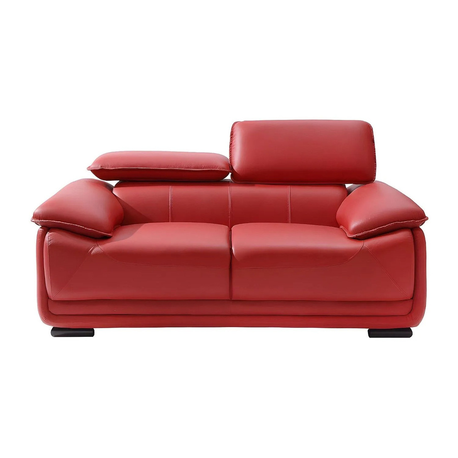 Vente-unique Ledersofa Macelo Rot Breite: 170 cm - Bild 2