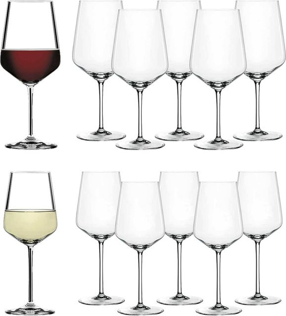 Spiegelau Style Rot- und Weißweingläser Set aus Kristallglas, 12-teilig, transparent - Bild 1