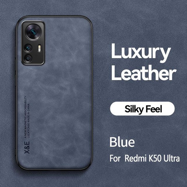 Xiaomi Handyhülle aus Leder mit magnetischem Halter für Xiaomi 12T Pro, Blau - Bild 1