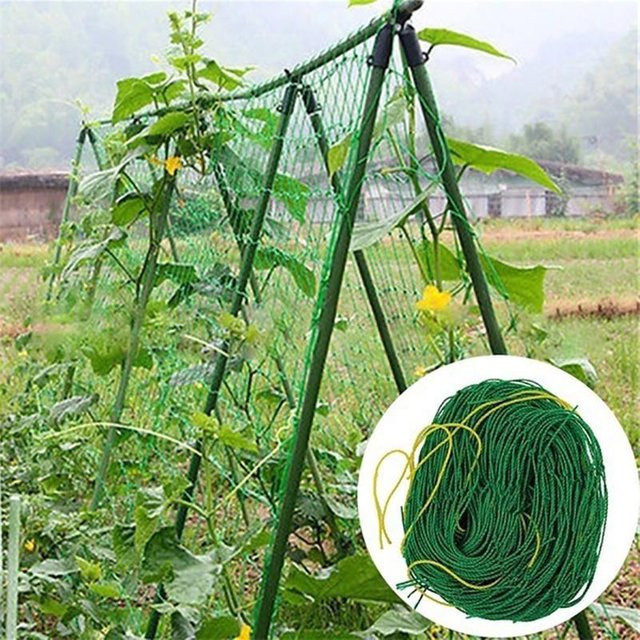 YJSTY Kletternetz für Gartenpflanzen mit 27 Strängen in Grün, B/H: 180 x 360 cm - Bild 1