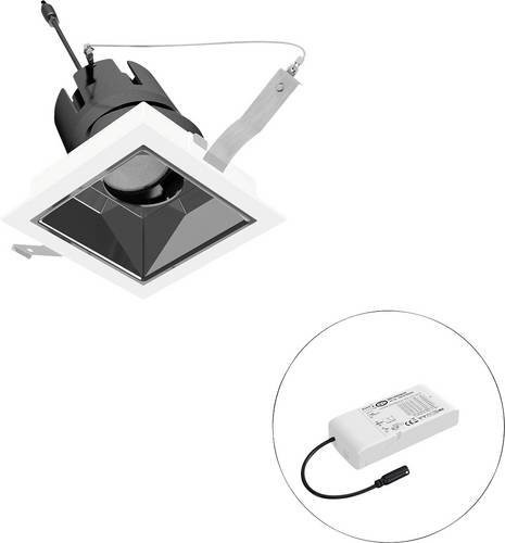 EVN LED-Deckenstrahler F04R11SM0627L15D in Schwarz, quadratisch und verstellbar - Bild 1