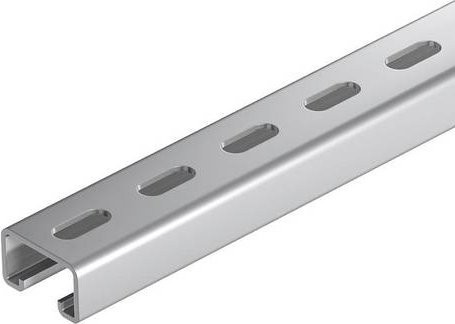 OBO Bettermann Profilschiene aus Metall in Silber, L x B x H: 2000 x 50 x 30 cm - Bild 1