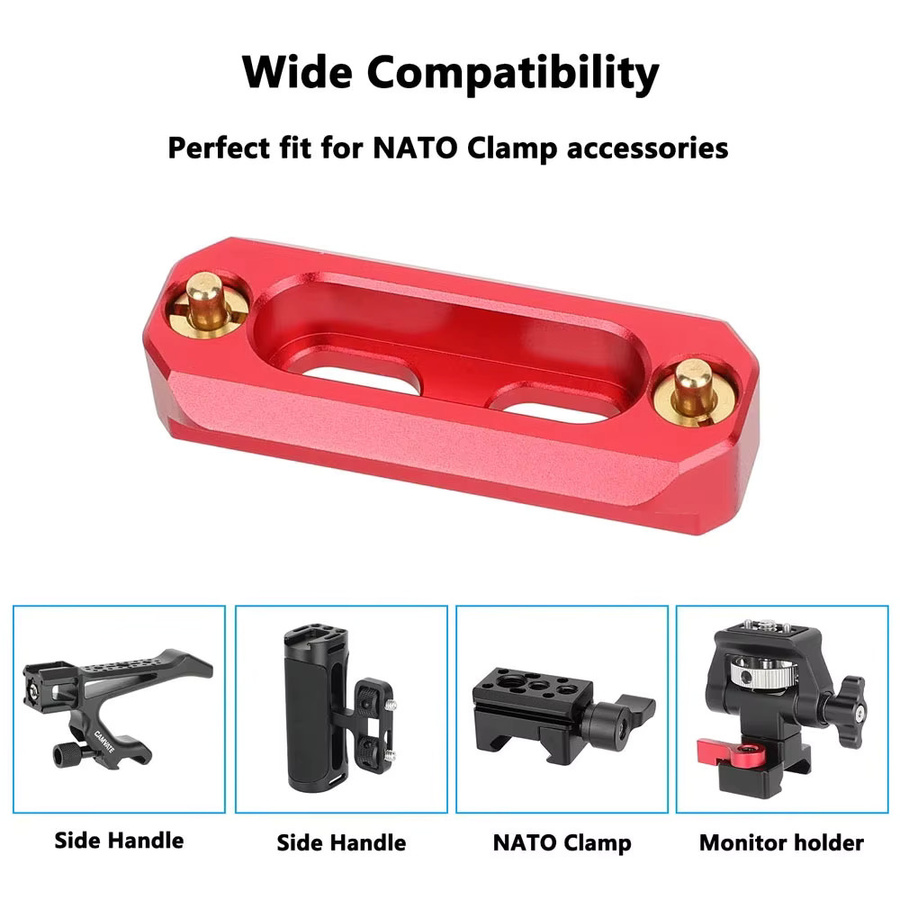 CAMVATE Mini-NATO-Schienenkamera mit Anti-Off-Schnellverschluss für Kamerakäfige und NATO-Griffe, Schienenlängen: 50 mm, 70 mm, 100 mm - Bild 4
