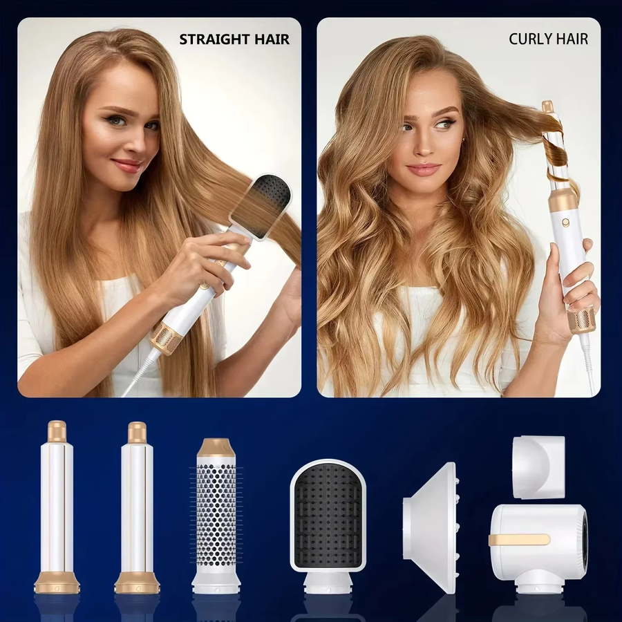 Tinsol 7-in-1 Haartrockner, Negativ-Ionen-Lockenstab, Haarglätter, Heißluftkamm, Unisex - Bild 4