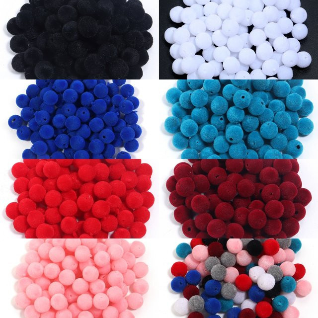 Xinyao Perlen, Samt Oberfläche Harz Ball, Runde Perlen, DIY Halskette Armband - Bild 1