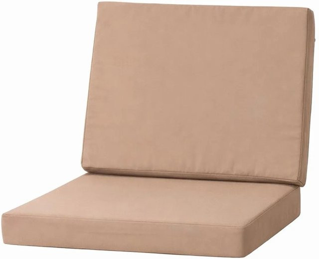 Setgarden Flat 6er Set Sitzkissen für Polyrattan Sessel in Beige mit abnehmbarem Bezug, Sitzkissen B: 50 cm, T: 52 cm, H: 7 cm und Rückenlehne B: 50 cm, H: 56 cm - Bild 1