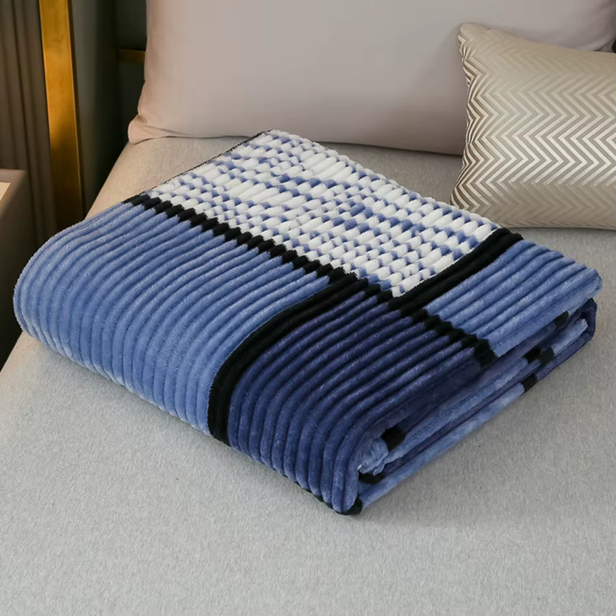 KDJEIKZ Weiche Fleece-Decke mit Karomuster in Multicolor als flauschiger Überwurf für Schlafzimmer und Büro - Bild 6