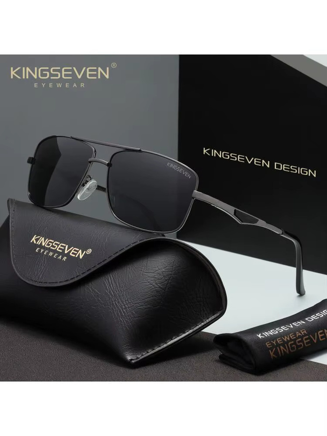 KINGSEVEN Sonnenbrille, Vollrand, Square, Aluminium, Männer, polarisiert - Bild 3