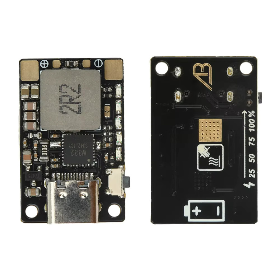 Diymore Lithium-Batterie-Schnelllademodul 3,7 V 18 W Boost-Typ mit USB-C Anschluss, Schwarz - Bild 3