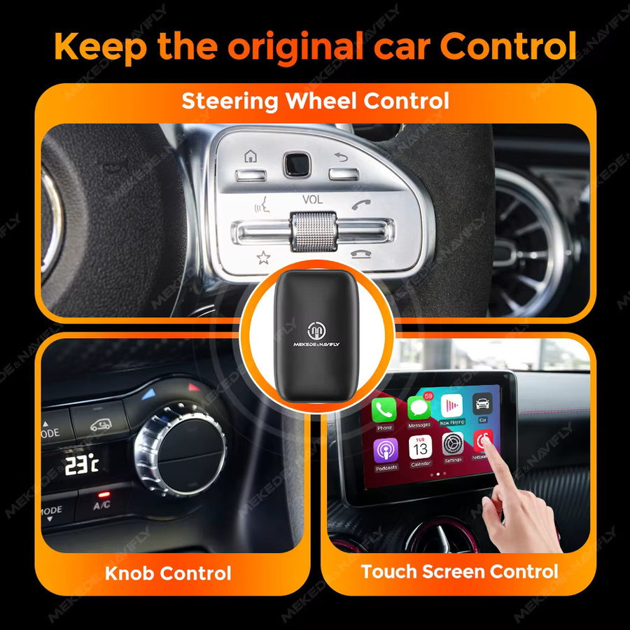 MEKEDE Android Auto Multimedia Streaming Box für Netflix und YouTube, AI Box für OEM Auto Zubehör, Schwarz - Bild 3