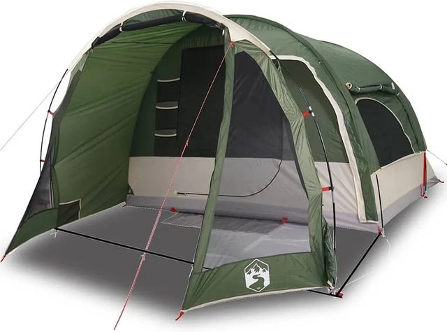 Furnicato Familienzelt Campingzelt Grün, B/T/H: 500 x 305 x 205 cm - Bild 1