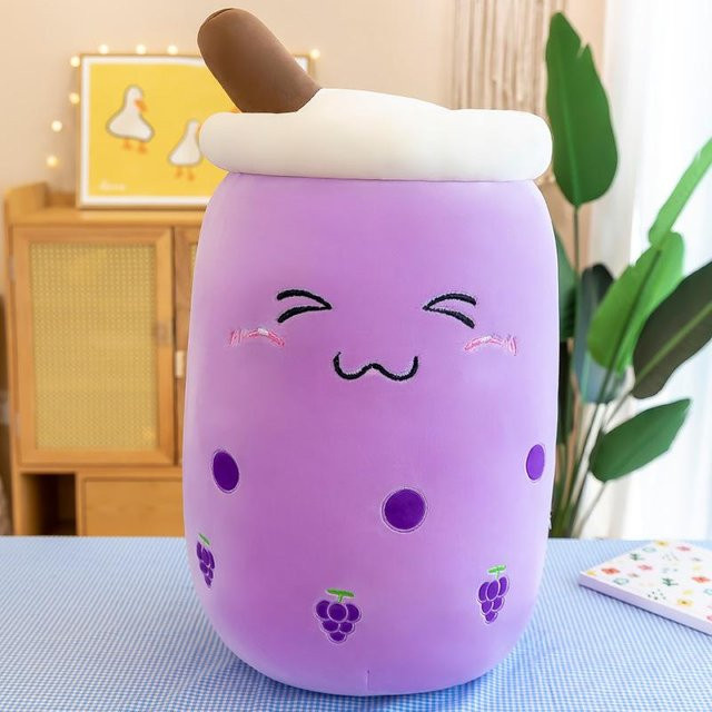 Bubble Tea Plüschtier Boba Milchtee, Plüschtier, lila - Bild 1