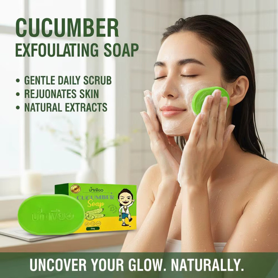 Gurken-Seifenstück Reinigende Badeseife, Unisex - Bild 3