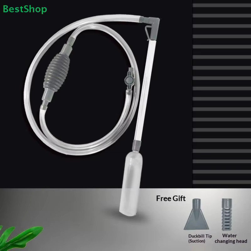 HELTC Aquarium-Siphon-Staubsauger Set mit verstärktem Luftbeutel, Kiesreiniger und Algenschaber - Bild 4
