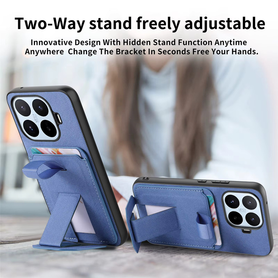 Luxuriöse PU-Leder Handyhülle mit Kartenhalter und Standfunktion für Xiaomi 17T Pro 5G, Xiaomi 17T, Mi 15T und 15T Pro in Schwarz - Bild 4