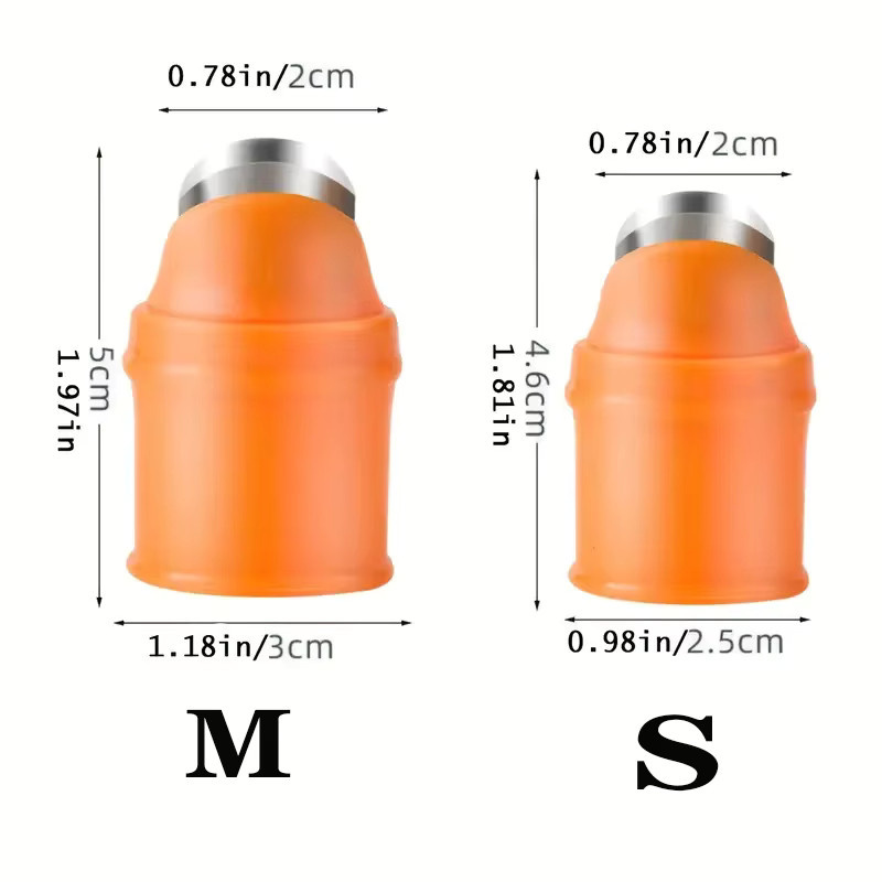 Silikon-Garten-Daumenmesser in Orange für Männer und Frauen zum Pflanzen, Graben und für die Aussaat - Bild 2
