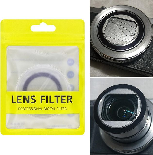 Canon HD-UV-Filter für Powershot V1, kratzfester High-Definition-Schutzlinsenfilter aus transparentem Glas mit Mehrfachbeschichtung - Bild 1