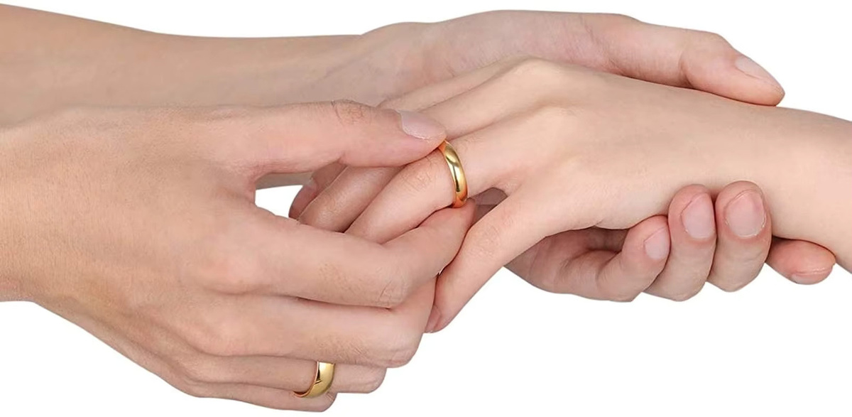 TIGRADE Ring Titan, 14K vergoldet, Unisex - Bild 2
