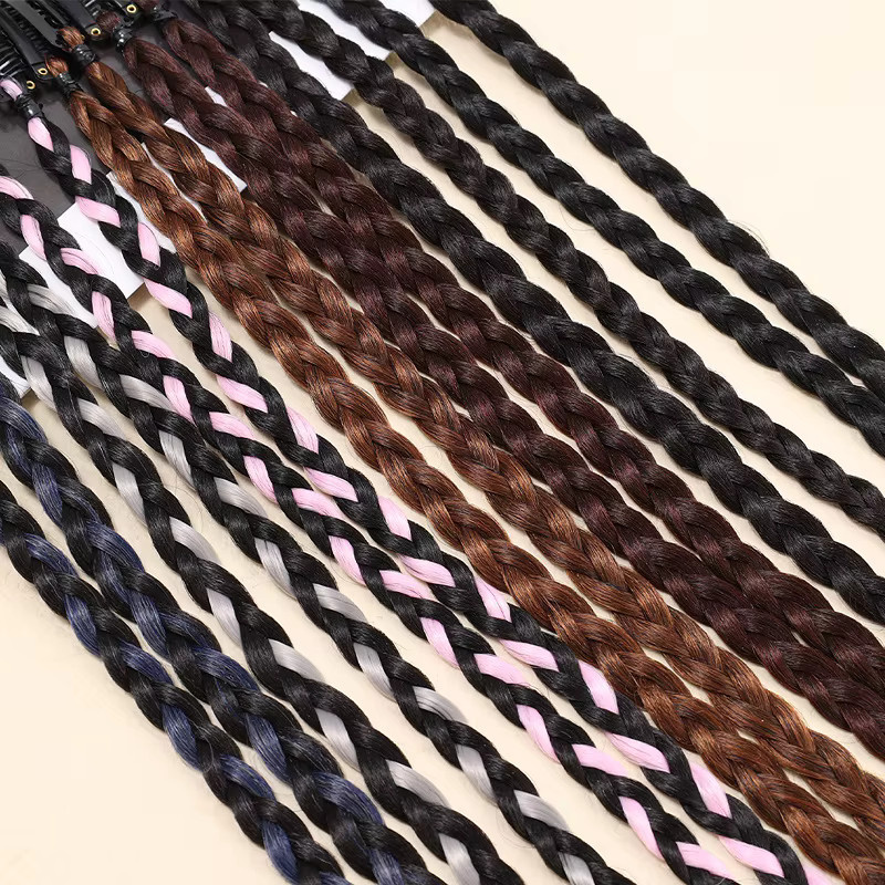 6 Stück Box Braid Haarverlängerung Clip-in Pferdeschwanz, Damen - Bild 3