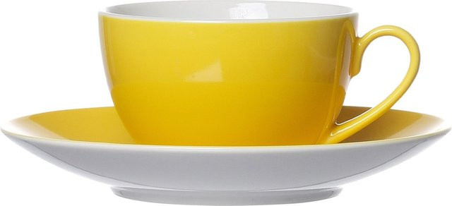 Ritzenhoff Kaffeetasse Doppio mit Untertasse Gelb 200 ml - Bild 1