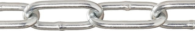 Conacord Rundstahlkette Form C verzinkt in Silber, Durchmesser: 6 mm, Meterware - Bild 1