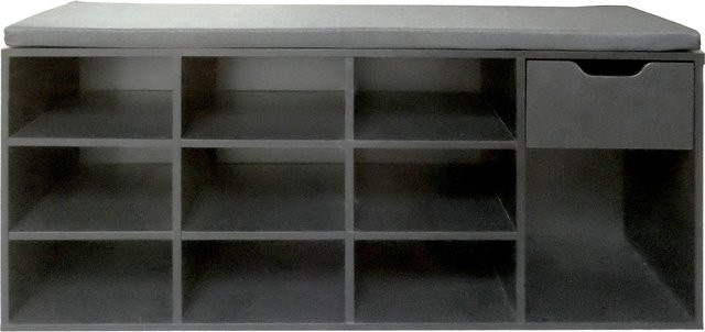 Schuhbank Lisa von HTI-Living in Schwarz für den Eingangsbereich und Flur - Bild 1