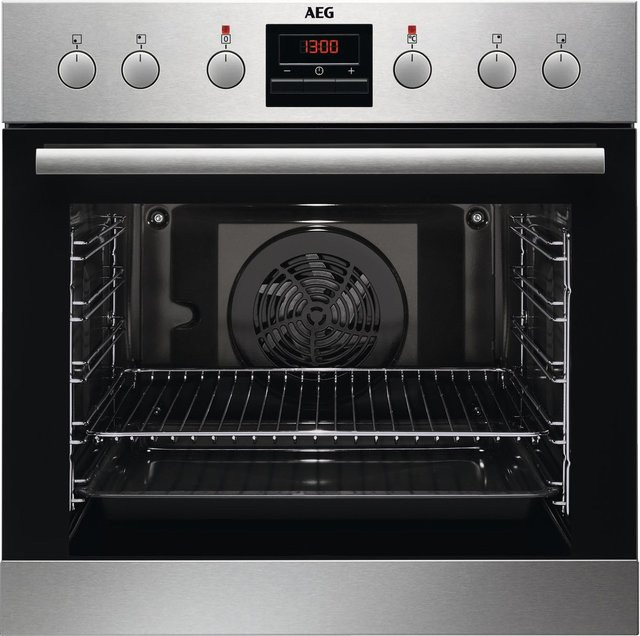 AEG Einbau Elektro-Herd EES33101ZM in Edelstahl mit 72 l Volumen und Pizza-Stufe, Breite: 59,4 cm - Bild 1