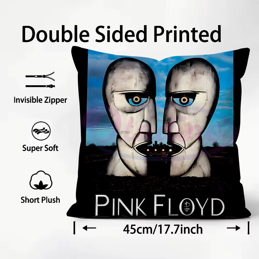 Wendbarer F-Floyd Kissenbezug in Pink, quadratisches Design für Sofa und Schlafzimmer, Breite: 30 cm, Höhe: 30 cm - Bild 3