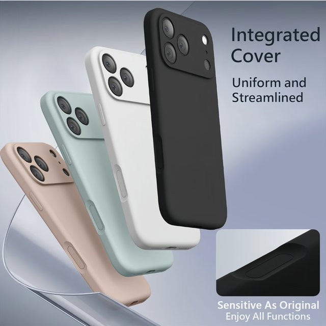 Apple Flüssige Silikon-Schutzhülle für iPhone 17 Pro Max, iPhone 17 und iPhone 17 Pro mit Kamera-Allround-Schutz und weichem Mikrofaserfutter in Purple - Bild 1