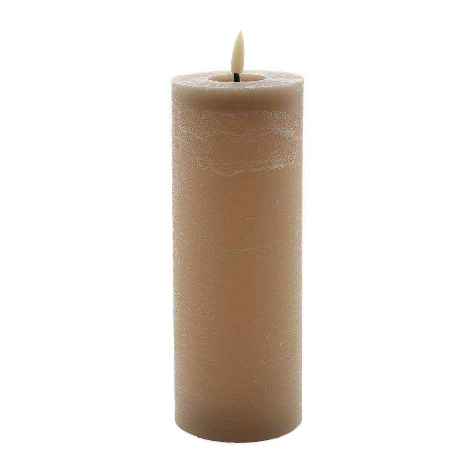 Mansion atmosphere LED-Kerze beige mit Wachsschicht, Höhe: 20 cm, Durchmesser: 7,5 cm - Bild 1