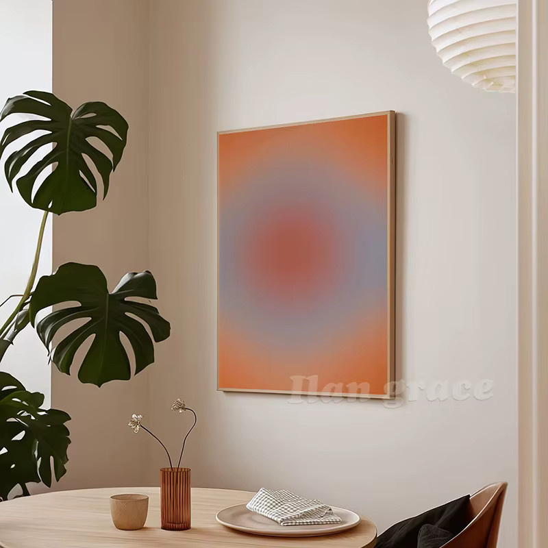 Aura Farbverlauf Wand Kunstdruck als Affirmation Poster auf Leinwand in Portrait-Format - Bild 2