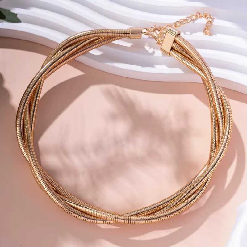ZHIXUN Halskette, Gold, Spirale, Unisex - Bild 2