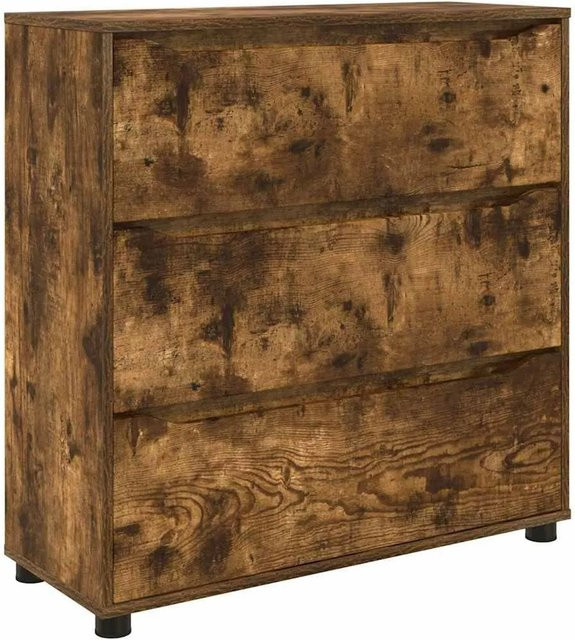 vidaXL Aufbewahrungsschrank aus Holz in Raucheiche, Braun, B/T/H: 80 x 31 x 81 cm - Bild 1