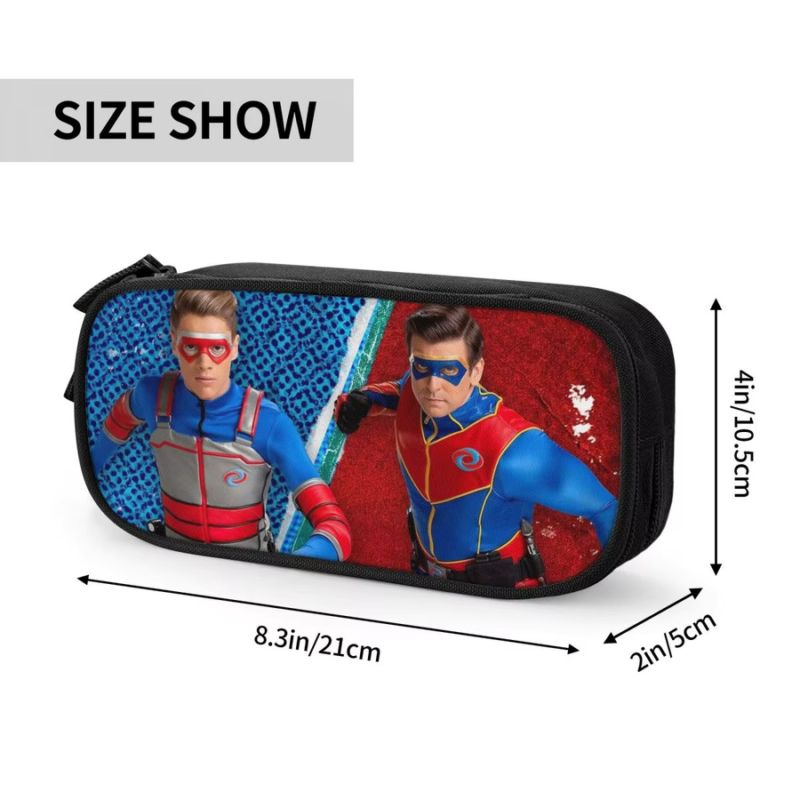 Henry Danger Captain Man und Kid Danger Federmäppchen in Multicolour mit Reißverschluss - Bild 4