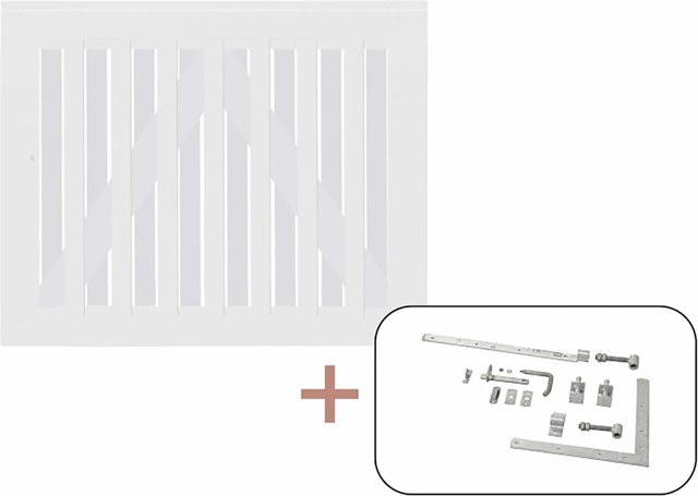 Plus Einzeltor Nagano aus Nadelholz in Weiß, Breite: 100 cm, Höhe: 80 cm - Bild 1