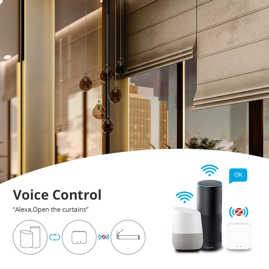 Zemismart Zigbee 2N Smart Rollo-Motor für 38-mm-Röhren, kompatibel mit Tuya Smart Life App, Alexa und Google Home - Bild 3