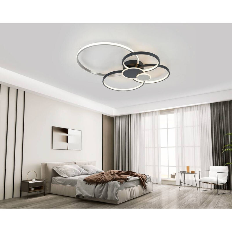 Nolo LED-Deckenleuchte Big in Schwarz aus Aluminium, B/H/L: 64 x 11 x 80 cm - Bild 3